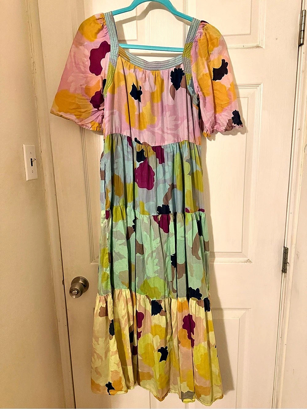 Anthropologie Floral Maxi Dress Multicolor Size Medium Like New